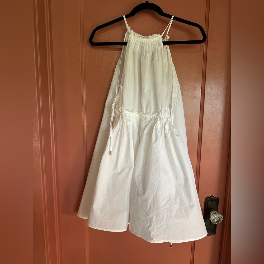 Free People / white sun dress w-ties / Size:S